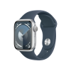 Refurbished Apple Watch Series 9 | 41mm | Aluminium Case Silver | Blue Sport Band M/L | GPS | WiFi