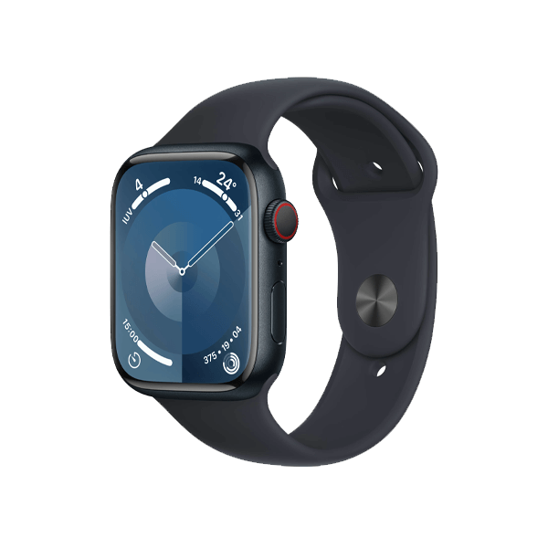 Refurbished Apple Watch Series 9 | 45mm | Aluminium Case Midnight | Midnight Sport Band S/M | GPS | WiFi + 4G