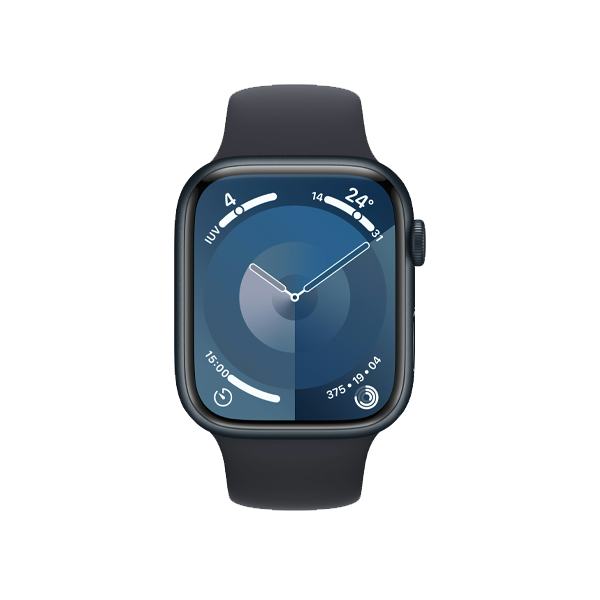 Refurbished Apple Watch Series 9 | 45mm | Aluminium Case Midnight | Midnight Sport Band S/M | GPS | WiFi