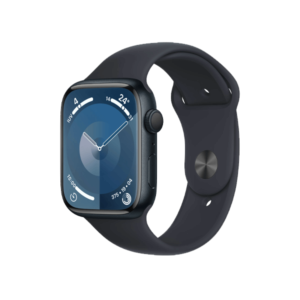 Refurbished Apple Watch Series 9 | 45mm | Aluminium Case Midnight | Midnight Sport Band S/M | GPS | WiFi