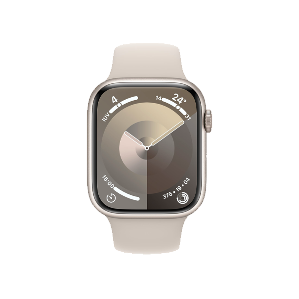 Refurbished Apple Watch Series 9 | 45mm | Aluminium Case Starlight | Starlight Sport Band M/L | GPS | WiFi