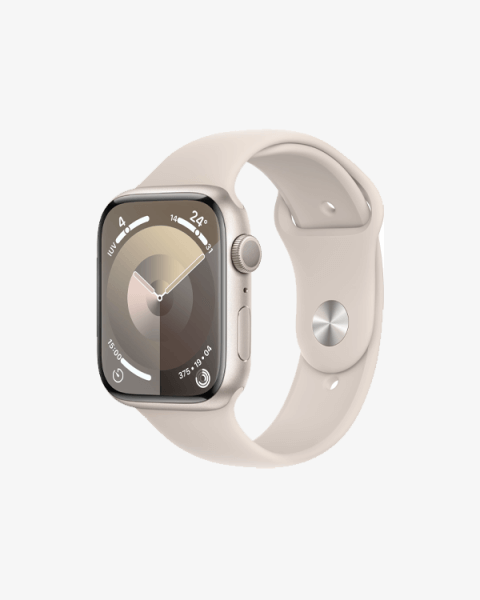 Refurbished Apple Watch Series 9 | 45mm | Aluminium Case Starlight | Starlight Sport Band M/L | GPS | WiFi