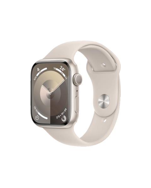 Refurbished Apple Watch Series 9 | 45mm | Aluminium Case Starlight | Starlight Sport Band M/L | GPS | WiFi
