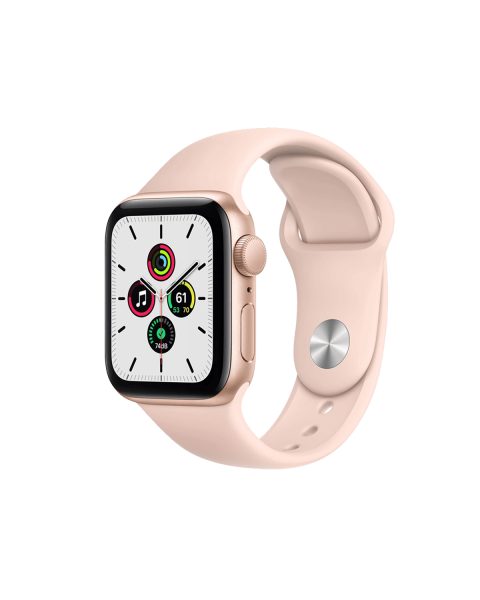 Refurbished Apple Watch Series SE | 40mm | Aluminum Case Gold | Pink Sport Band | GPS | WiFi