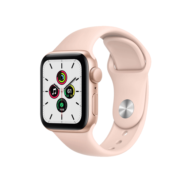 Refurbished Apple Watch Series SE | 40mm | Aluminum Case Gold | Pink Sport Band | GPS | WiFi