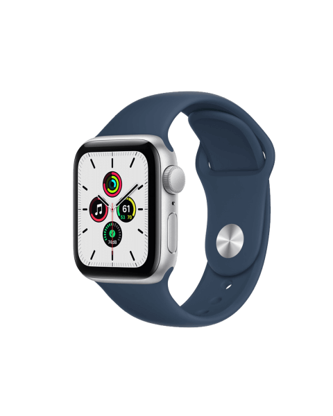Refurbished Apple Watch Series SE | 40mm | Aluminum Case Silver | Blue Sport Band | GPS | WiFi