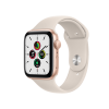 Apple Watch Series SE | 44mm | Aluminium Case Goud | Sterrenlicht Wit sportbandje | GPS | WiFi + 4G