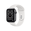 Refurbished Apple Watch Series SE | 44mm | Aluminum Case Space Gray | White Sport Band | GPS | WiFi
