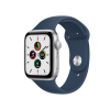 Refurbished Apple Watch Series SE | 44mm | Aluminium Case Silver | Blue Sport Band | GPS | WiFi