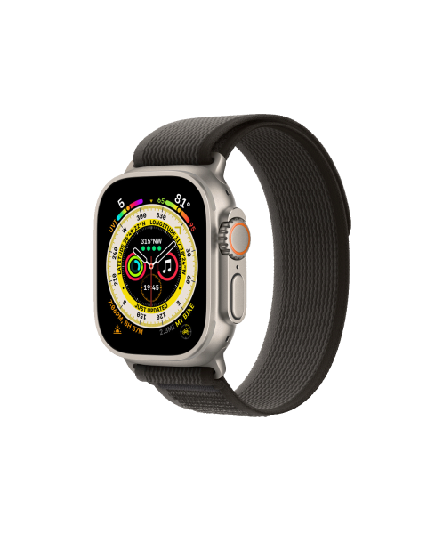 Refurbished Apple Watch Ultra | 49mm | Titanium Case | Black/Gray Band | GPS | WiFi + 4G