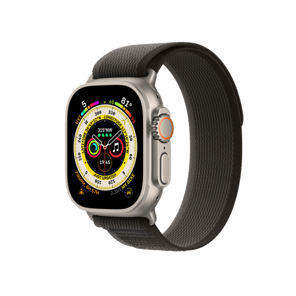 Refurbished Apple Watch Ultra | 49mm | Titanium Case | Black/Gray Band | GPS | WiFi + 4G