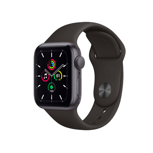 Refurbished Apple Watch Series SE | 40mm | Aluminum Case Space Gray | Black Sport Band | GPS | WiFi + 4G