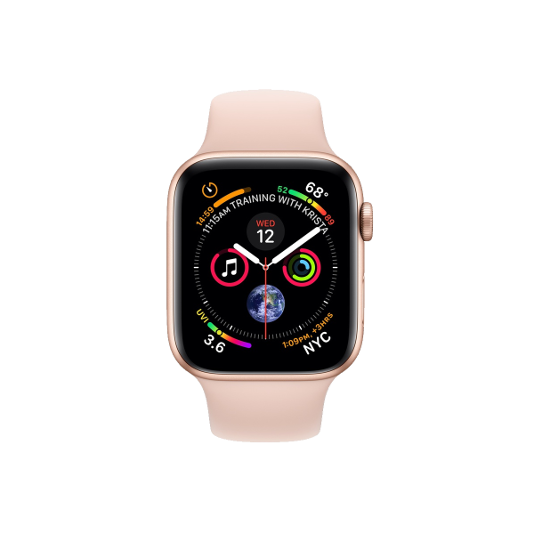 Refurbished Apple Watch Series 4 | 40mm | Aluminum Case Gold | Pink Sport Band | GPS | WiFi