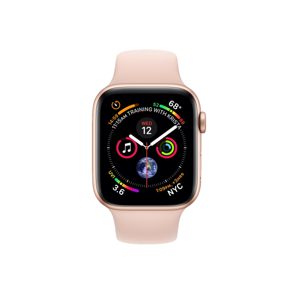 Refurbished Apple Watch Series 4 | 44mm | Aluminum Case Gold | Pink Sport Band | GPS | WiFi