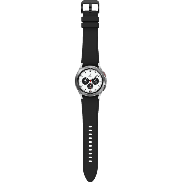 Refurbished Galaxy Watch4 Classic | 42mm | Stainless Steel Case Silver | Black Sport Band | GPS | WiFi + 4G
