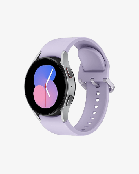 Refurbished Galaxy Watch5 | 40mm | Aluminium Case Silver | Purple Sport Band | GPS | WiFi