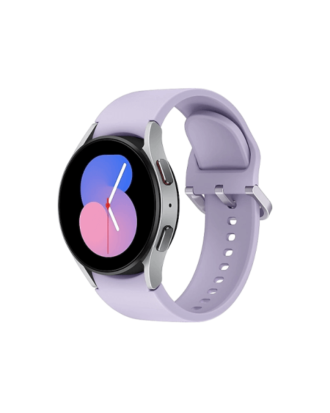 Refurbished Galaxy Watch5 | 40mm | Aluminium Case Silver | Purple Sport Band | GPS | WiFi
