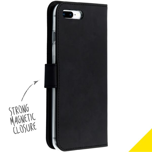 Wallet Softcase Booktype iPhone 8 Plus / 7 Plus - Zwart / Black
