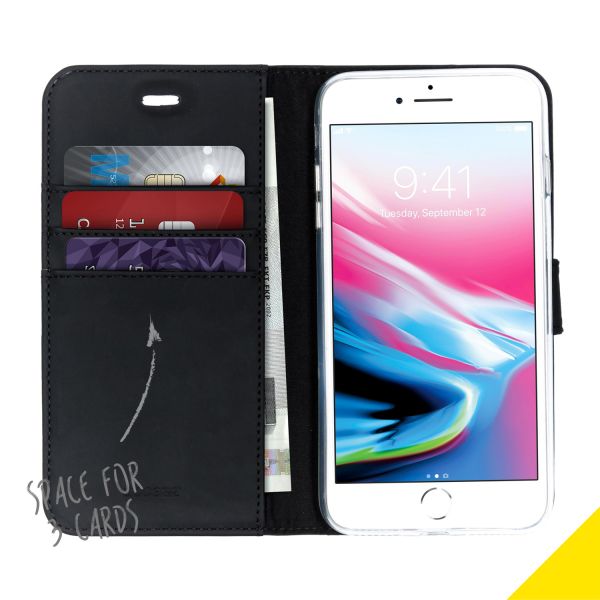 Wallet Softcase Booktype iPhone 8 Plus / 7 Plus - Zwart / Black