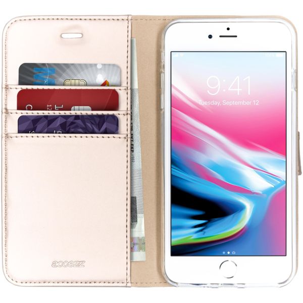 Wallet Softcase Booktype iPhone 8 Plus / 7 Plus - Goud / Gold