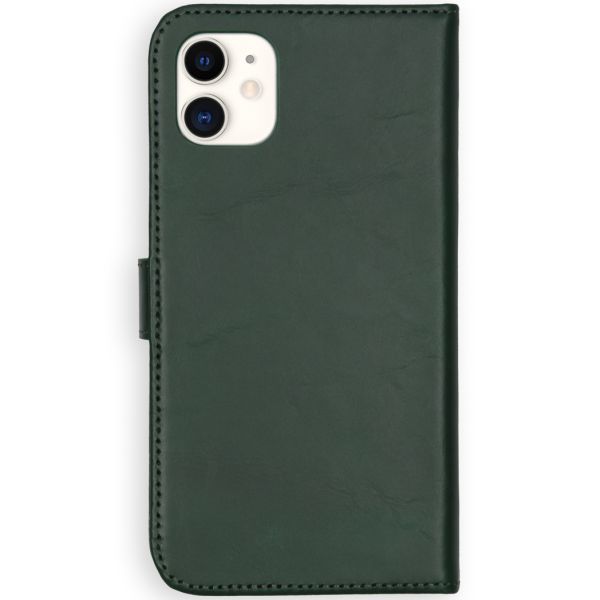 Selencia Echt Lederen Bookcase iPhone 11 - Groen / Grün  / Green