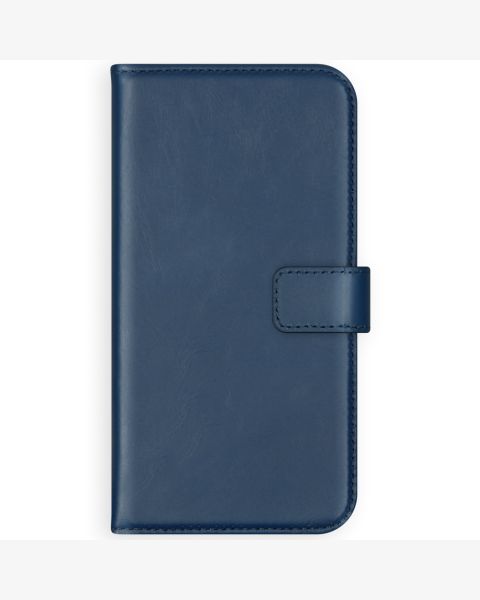 Selencia Echt Lederen Bookcase iPhone 11 - Blauw / Blau / Blue
