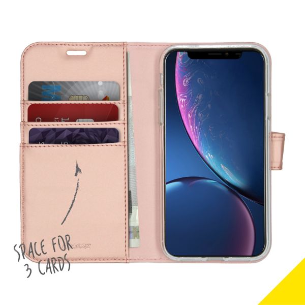 Accezz Wallet Softcase Bookcase iPhone 11 - Rosé Goud / Roségold