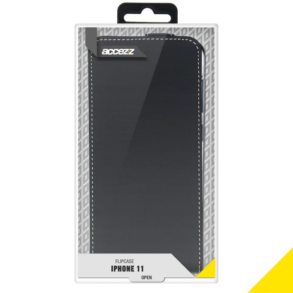 Accezz Flipcase iPhone 11 - Zwart / Schwarz / Black