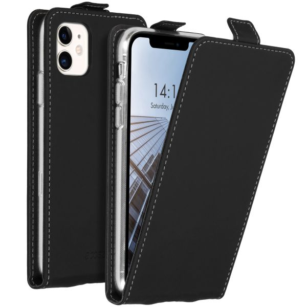 Accezz Flipcase iPhone 11 - Zwart / Schwarz / Black