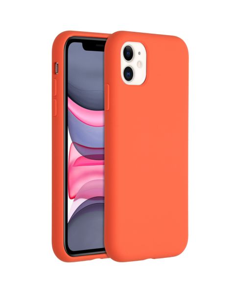 Accezz Liquid Silicone Backcover iPhone 11 - Nectarine