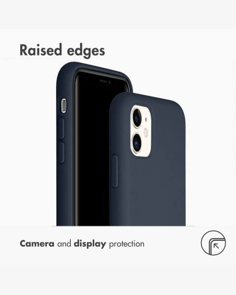 Accezz Liquid Silicone Backcover iPhone 11 - Blauw / Blau / Blue