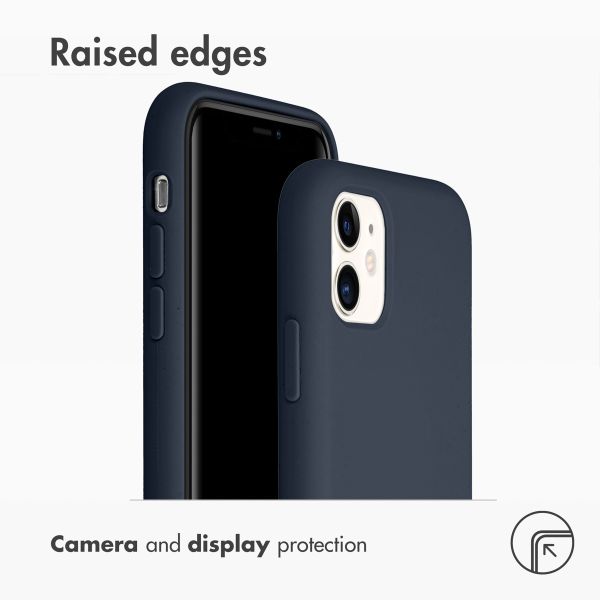 Accezz Liquid Silicone Backcover iPhone 11 - Blauw / Blau / Blue