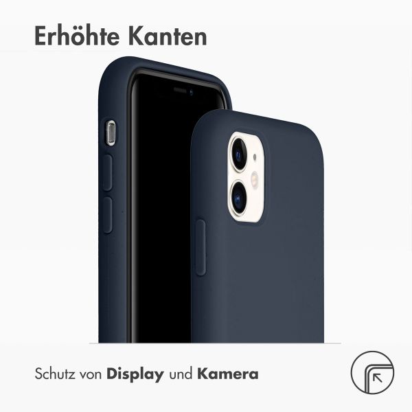 Accezz Liquid Silicone Backcover iPhone 11 - Blauw / Blau / Blue