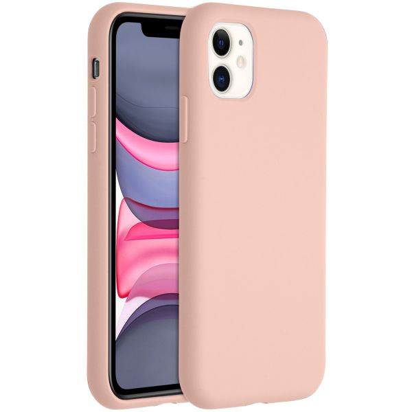 Accezz Liquid Silicone Backcover iPhone 11 - Roze / Rosa / Pink