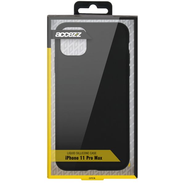 Liquid Silicone Backcover iPhone 11 Pro Max - Black