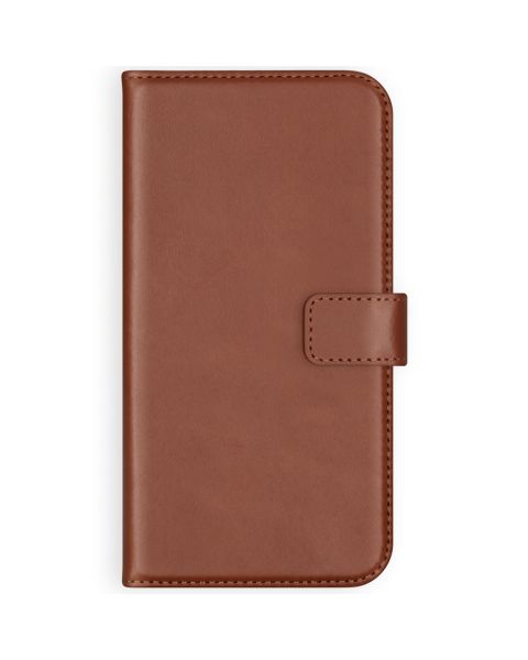Selencia Echt Lederen Bookcase iPhone 12 Mini - Lichtbruin / Hellbraun  / Light Brown