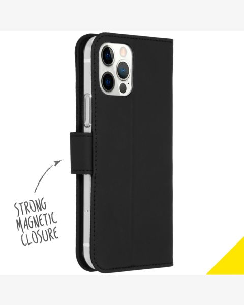 Wallet Softcase Booktype iPhone 12 (Pro) - Black