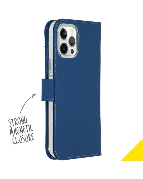 Accezz Wallet Softcase Bookcase iPhone 12 Pro Max - Blauw / Blau / Blue