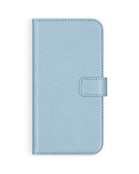 Selencia Echt Lederen Bookcase iPhone 12 Pro Max - Lichtblauw / Hellblau / Light Blue
