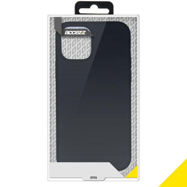 Liquid Silicone Backcover iPhone 12 (Pro) - Black