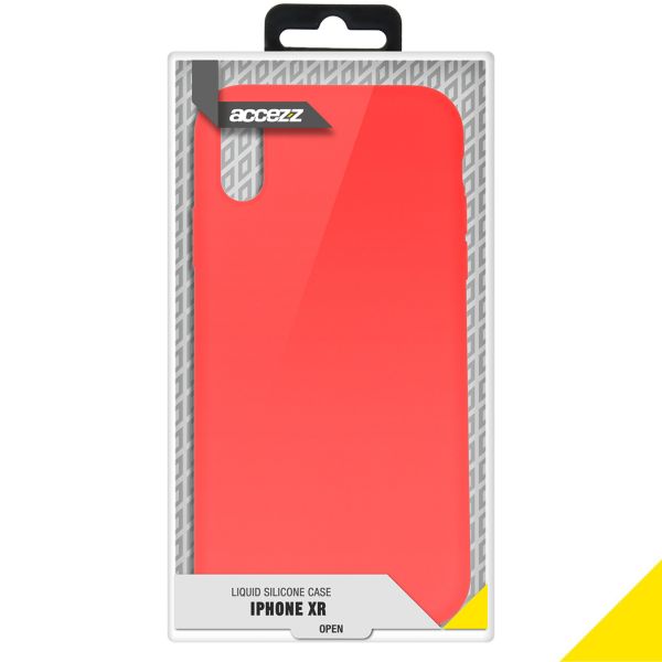 Liquid Silicone Backcover iPhone Xr - Rood - Rood / Red