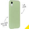 Accezz Liquid Silicone Backcover iPhone Xr - Groen / Grün  / Green