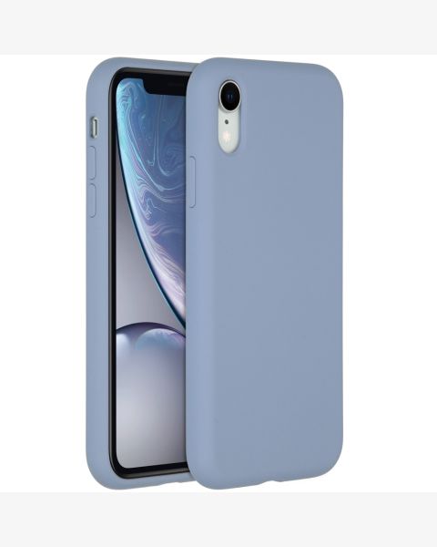 Accezz Liquid Silicone Backcover iPhone Xr - Lavender Gray