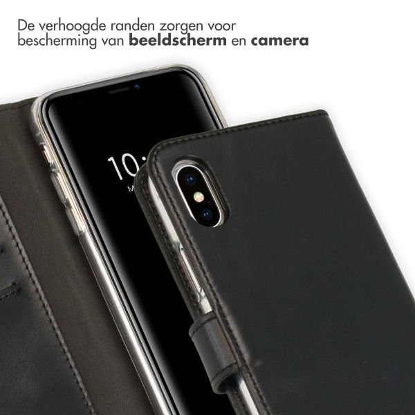 Genuine Leather Booktype iPhone Xs - Black