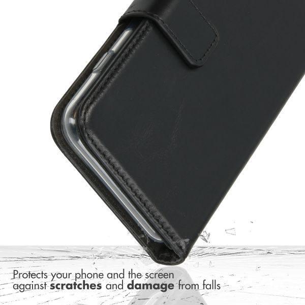 Genuine Leather Booktype iPhone Xs - Black