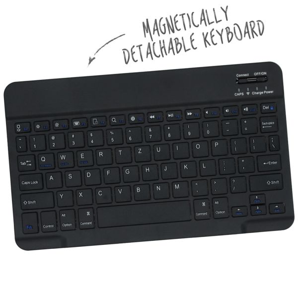 Accezz QWERTZ Bluetooth Keyboard Bookcase iPad 9 (2021) 10.2 inch / iPad 8 (2020) 10.2 inch / iPad 7 (2019) 10.2 inch