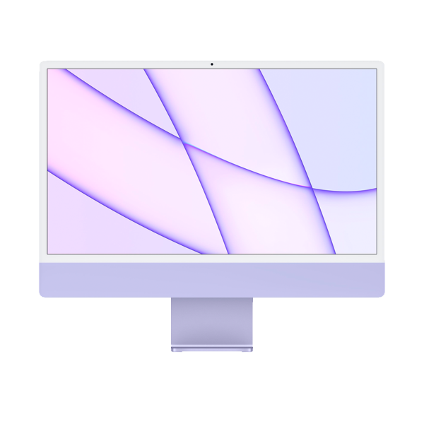 Refurbished iMac 24-inch | Apple M1 8-Core | 256 GB SSD | 8 GB RAM | 4 Ports | 8-Core GPU | Purple (Retina, 2021)