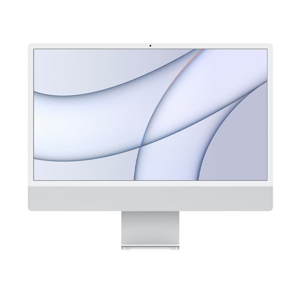Refurbished iMac 24-inch | Apple M1 8-Core | 256 GB SSD | 16 GB RAM | 4 Ports | 8-Core GPU | Silver (Retina, 2021)
