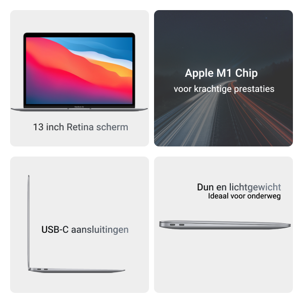 MacBook Air 13-inch | Apple M1 | 256GB SSD | 8GB RAM | Space Gray (2020) | Qwerty/Azerty/Qwertz