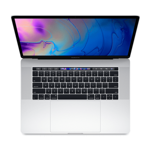 MacBook Pro 15 inch | Touch bar | Core i7 2.6 GHz | 256 GB SSD | 16GB RAM | Silver (2019) | Qwerty / Azerty / Qwertz